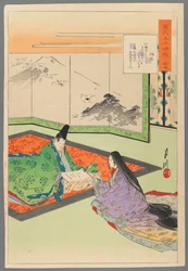 Capitolo 36, Vista del Principe Genji dalla serie Racconti del Genji, 1893